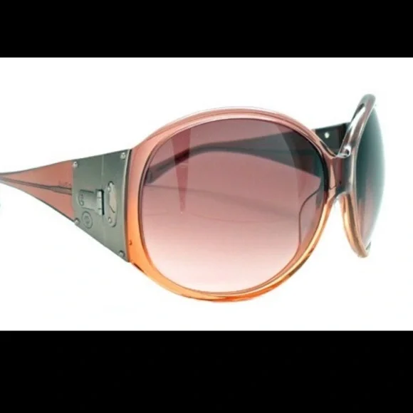 Jean Paul GAULTIER Vintage Unisex Oversized Oval Wrap Around Brown Sunglasses Sunglasses Jean Paul Gaultier 55-8106 Oval Vintage Frame Clip-On main image 3